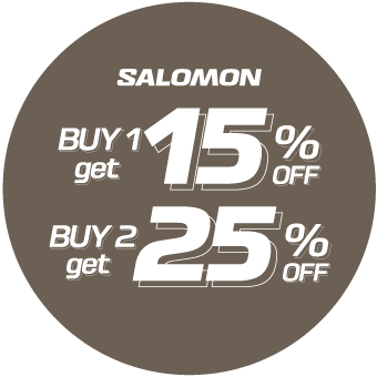 SALOMON | Buy 1 get 15% / Buy 2 get 25%