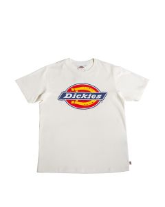 DICKIES SINGLE JERSEY TRI COLOR LOGO TEE SS - EGRET