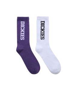 DICKIES UNISEX SOCKS 2 PACK - WHITE/IMPERIAL PALACE