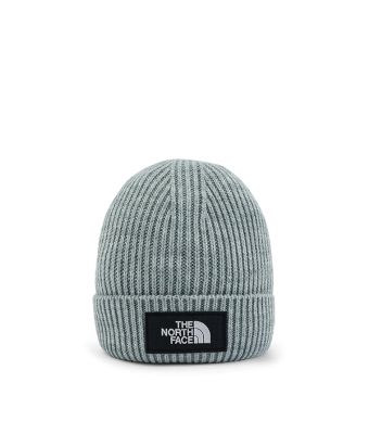 THE NORTH FACE TNF LOGO BOX CUFFED BEANIE - TNF LIGHT GREY HEAT