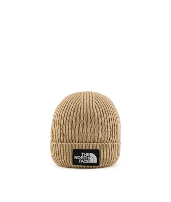 THE NORTH FACE TNF LOGO BOX CUFFED BEANIE - KHAKI STONE