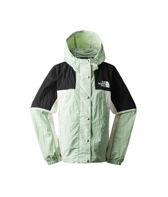 THE NORTH FACE W MTN WIND JACKET (ASIA SIZE)  - MISTY SAGE-TNF BLACK-GARDENIA WHITE