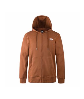 THE NORTH FACE U TNF FULL ZIP KNIT TOP (ASIA SIZE) - STONE BROWN