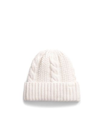 THE NORTH FACE W OH MEGA BEANIE - WHITE DUNE