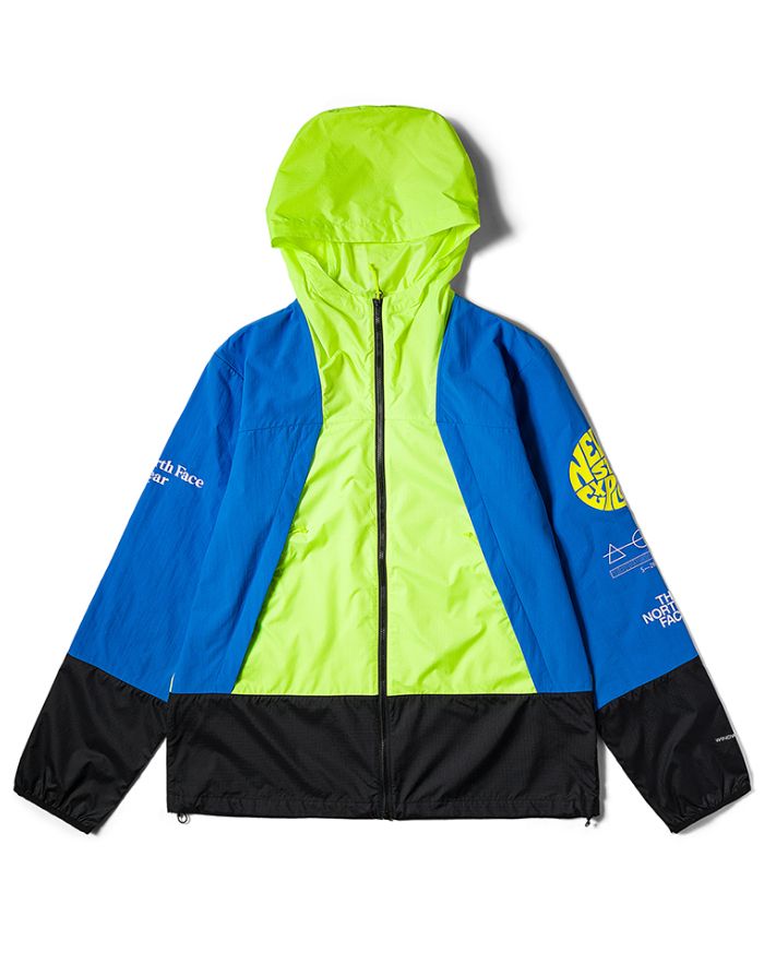 North face blue and yellow online jacket