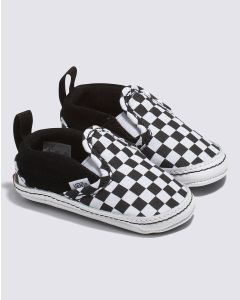 VANS SLIP_ON V CRIB ( 0_1 YEAR ) - CHECKER BLACK/TRUEWHITE 