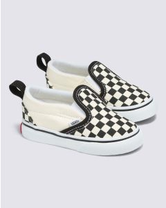 VANS SLIP_ON V ( 1_4 YEARS ) - CHECKERBOARD BLACK/WHTE