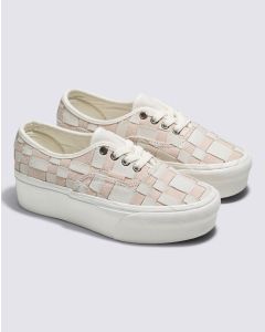 VANS AUTHENTIC STACKFORM - WOVEN CHECK WHITE/PINK