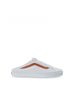 VANS STYLE 36 MULE - ( LEATHER ) TRUE WHITE / BOMBAY BROWN