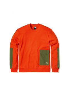 THE NORTH FACE M EXPLORER HYBRID CREW  (ASIA SIZE) - FLAME