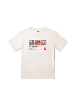THE NORTH FACE M S/S PHOTOPRINT GRAPHIC TEE - AP - GARDENIA WHI