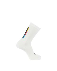 SALOMON PULSE RACE FLAG CREW - WHITE/BRIGHT