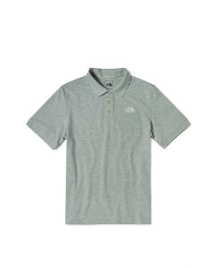 THE NORTH FACE M S/S LOGO POLO (ASIA SIZE) - TNF LIGHT GREY HEATHER