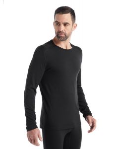 ICEBREAKER MEN 200 OASIS LS CREWE - BLACK