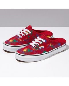 VANS AUTHENTIC MULE - (OVERSPRAY) RACING RED/TRUE WHITE