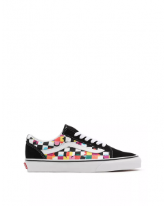 VANS OLD SKOOL - ( FLORAL CECKERBOARD ) BLACK / TRUE WHITE