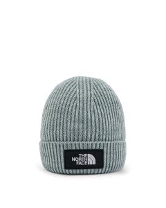 THE NORTH FACE TNF LOGO BOX CUFFED BEANIE - TNF LIGHT GREY HEAT