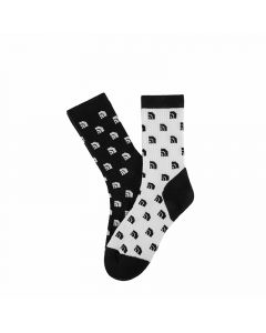 THE NORTH FACE TRAVEL AOP SOCK CREW 2 PACK  (ASIA SIZE) -TNF WHITE/TN