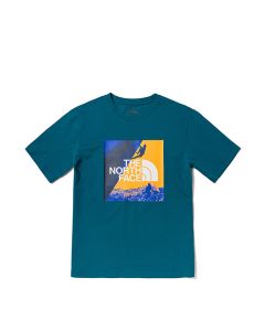 THE NORTH FACE M S/S CLIMBING GRAPHIC TEE (ASIA SIZE) - BLUE CORAL