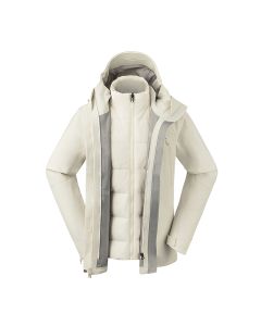 THE NORTH FACE W STORMPEAK FL TRICLIMATE PARKA (ASIA SIZE) - WHITE DUNE