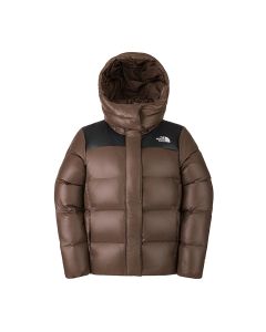 THE NORTH FACE W SHINING PUFFY DOWN JACKET (AISA SIZE) - SMOKEY BROWN/TNF