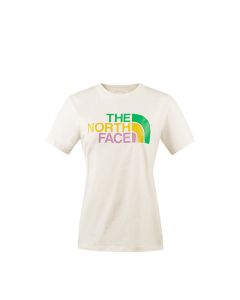 THE NORTH FACE W COLOR COMBO LOGO SS TEE (ASIA SIZE) - WHITE DUNE