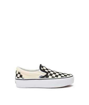 VANS CLASSIC SLIP_ON PLATFORM - BLK&WHTCHCKERBOARD/WHT