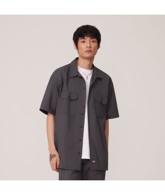 DICKIES SHORT SLEEVE WORK SHIRT - DICKIES CHARCOAL