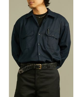 DICKIES LONG SLEEVE WORK SHIRT - DARK NAVY