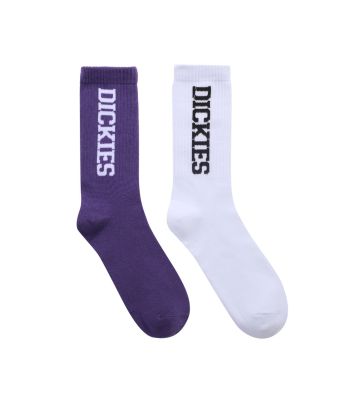 DICKIES UNISEX SOCKS 2 PACK - WHITE/IMPERIAL PALACE