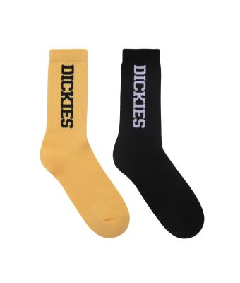 DICKIES UNISEX SOCKS 2 PACK - BLACK/BANANA CREAM