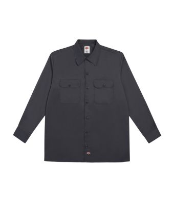 DICKIES LONG SLEEVE WORK SHIRT - DICKIES CHARCOAL