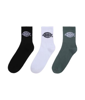 DICKIES UNISEX SOCKS 3 PACK - SAGE LEAF/WHITE/BLACK