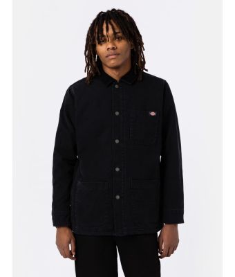 DICKIES DICKIES DUCK CANVAS CHORE COAT  - STONE WASHED BLACK