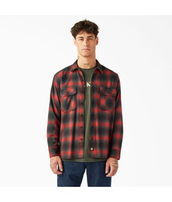 DICKIES X SPITFIRE FLANNEL LS SHIRT - RED OCHRE