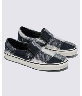 VANS CLASS SLIP_ON - BRUSHED PLAID BLACK/WHITE