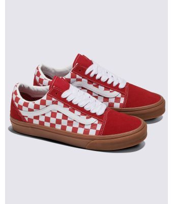 VANS OLD SKOOL - FAT LACE CHECKER RED