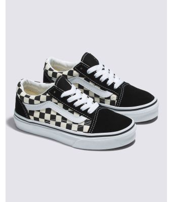 VANS OLD SKOOL ( 4_8 YEARS ) - PRIMARY CHECK BLK/WHITE