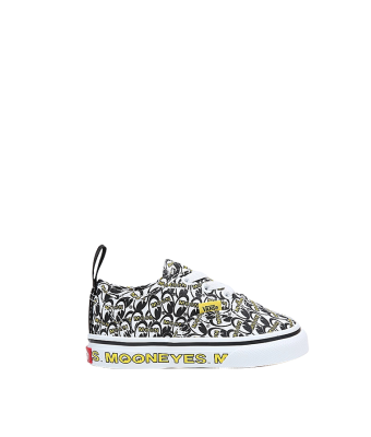 VANS TODDLER AUTHENTIC ELASTIC LACE ( 1_4 YEARS ) - MOONEYES WHITE/BLACK