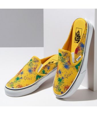 VANS CLASSIC SLIP_ON MULE - (OVERSPRAY) FREESIA/TRUE WHITE