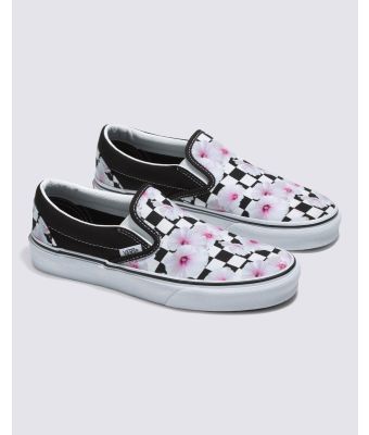 VANS CLASSIC SLIP_ON - HIBISCUS CHECK BLACK