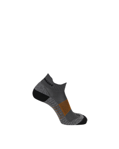 SALOMON SOCKS AERO ANKLE - EBONY/SCARLET IBIS/BLAC